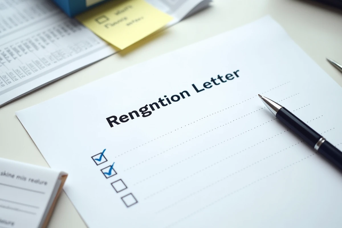 Vue aérienne d'une check-list complète et d'une lettre de résiliation Matmut prête à être envoyée sur un bureau