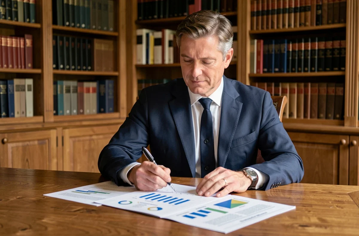 Conseiller en gestion de patrimoine de Colbert Patrimoine Finance dans son bureau du Grand Ouest