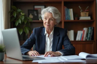 Femme professionnelle analysant des graphiques financiers