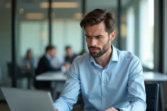 Homme consultant son contrat de travail après un changement d'emploi pour vérifier ses droits à la prime carburant 2026