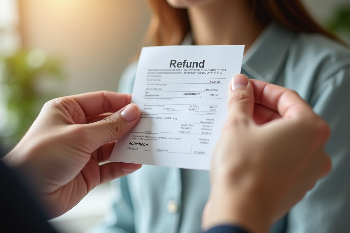 Echange de mains avec article retourné et reçu de refus
